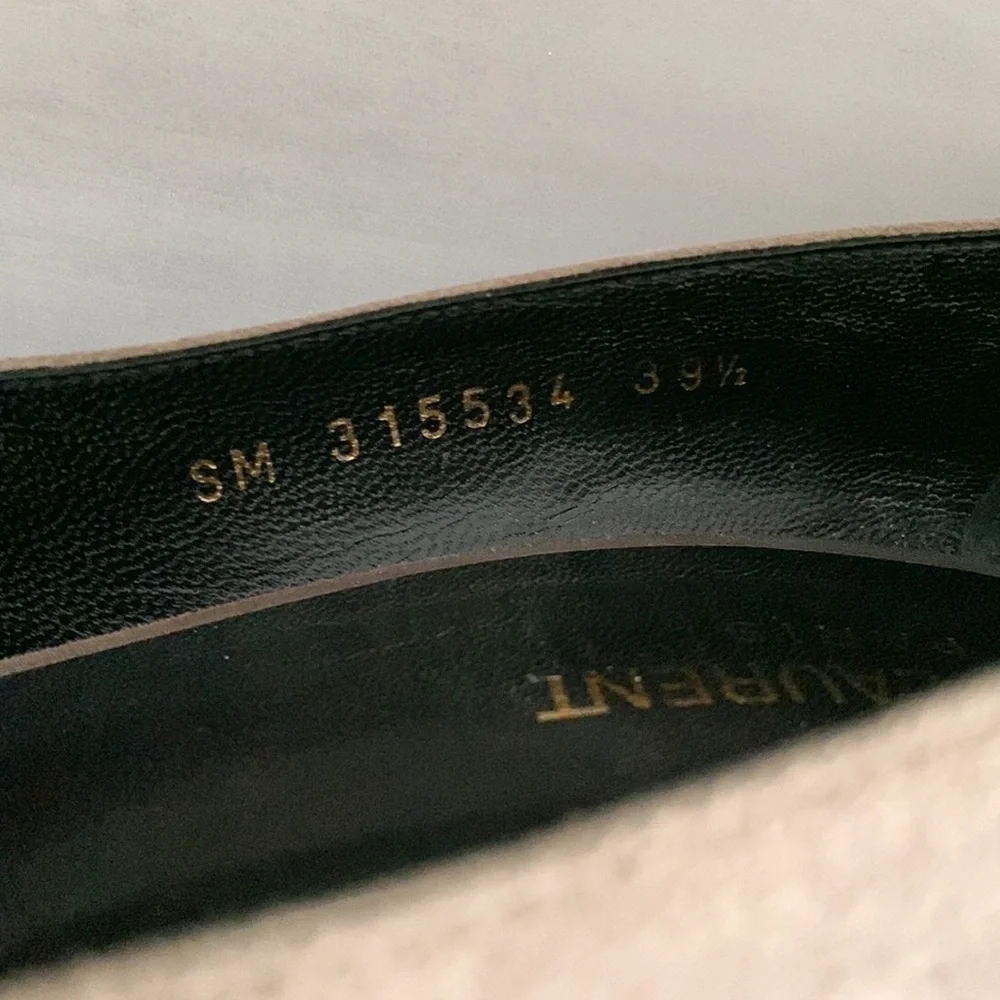 Saint Laurent Gray Suede Pointed Toe Pumps 39.5 - Picture 5 of 10